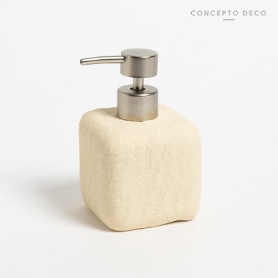 DISPENSER SIMIL PIEDRA BEIGE 13X7,5CM