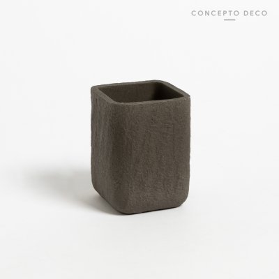 PORTACEPILLO SIMIL PIEDRA GRIS 10X6XM