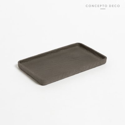 BANDEJA SIMIL PIEDRA GRIS 25,5X16X2CM
