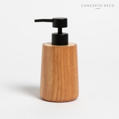 DISPENSER REDONDO ROBLE 17X7CM