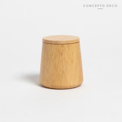 RECIPIENTE ALGODONERA REDONDO ROBLE 8,5X7CM