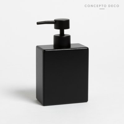 DISPENSER CUADRADO ROBLE NEGRO 16X5CM