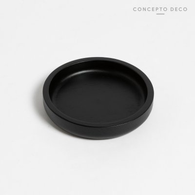 JABONERA REDONDO ROBLE NEGRO 11,5CM