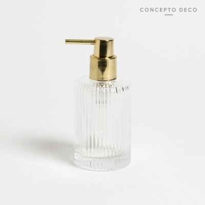 DISPENSER VIDRIO SOLIDO CILINDRO ORO