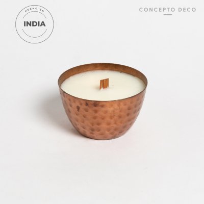 VELÓN INDIA METAL MARTILL COBRE 240g 10,5X10,5X7CM