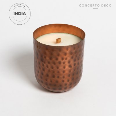 VELÓN INDIA METAL MARTILLADO COBRE 750g 11X11X12CM