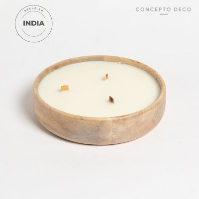 VELÓN INDIA MADERA MANGO NATURAL 650g 20X5CM