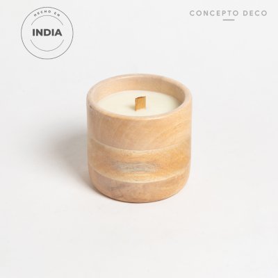 VELÓN INDIA MADERA MANGO NATURAL 400g 11X10CM