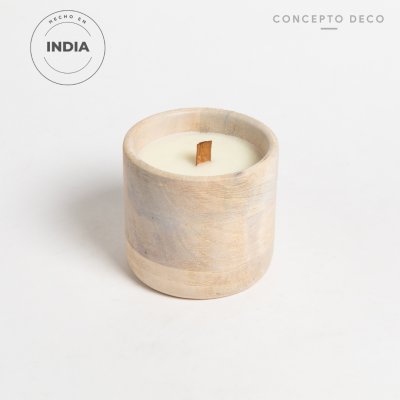 VELÓN INDIA MADERA MANGO NATURAL 400g 11X10CM